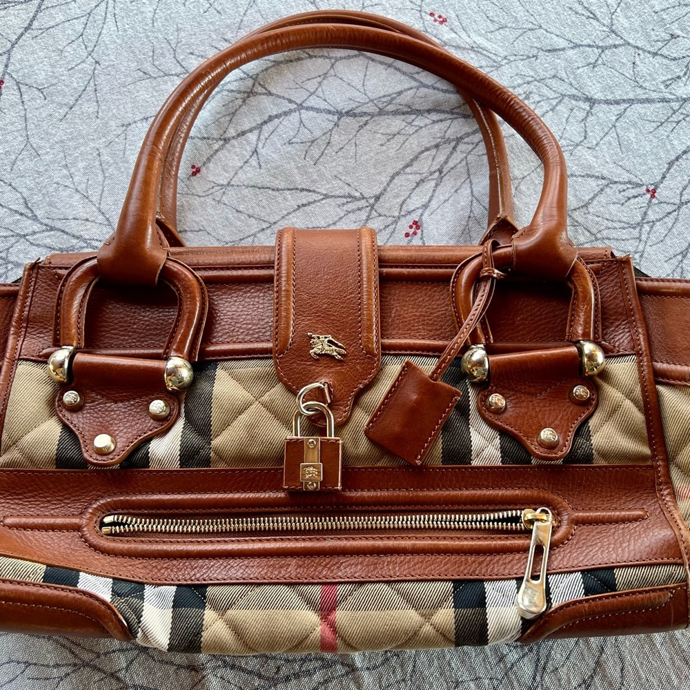 Designer Brown and Tan Women's Bag - Picture 4 of 10